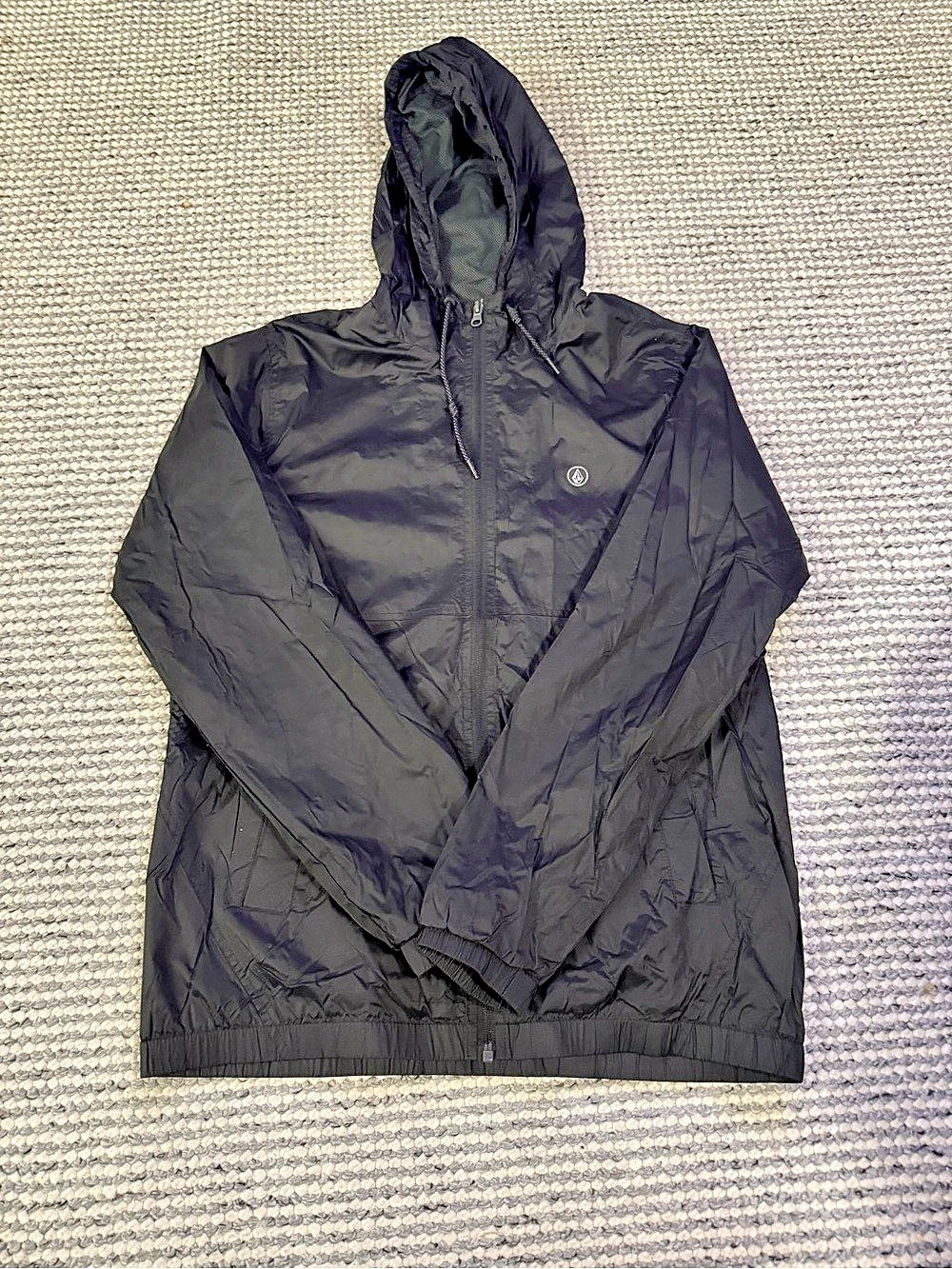 Volcom Water Resistant 600mm Windbreaker Jacket Black Medium